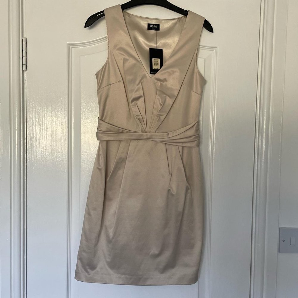 Oasis Womens Cream Dress